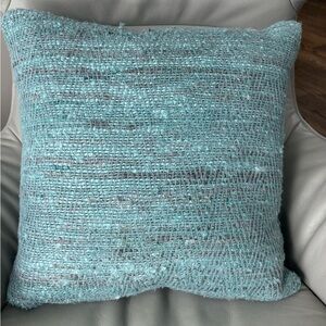 Taylor King Custom Textured Teal Throw Pillow 18x18